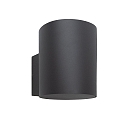 Luminaria de pared para exteriores THON LED IP55, plomo oscuro 