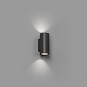 Faro Luminaria de pared para exteriores THON de 2 llamas LED IP55, plomo oscuro 
