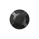 Luminaria de suelo LOTH de 4 llamas LED IP67, negro mate 