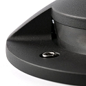 Faro Luminaria de suelo LOTH de 4 llamas LED IP67, negro mate 