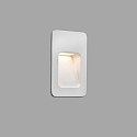 Faro Luminaria de pared empotrable NASE abajo, angular, conmutable IP44, blanco mate 