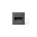 Luminaria de pared empotrable MINI CARTER abajo, cuadrado, conmutable IP44, plomo oscuro 
