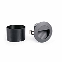 Faro Luminaria de pared empotrable MINI RACING abajo, redondo, conmutable IP44, plomo oscuro 
