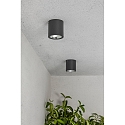 Faro Luminaria de techo GOZ LED IP65, plomo oscuro 