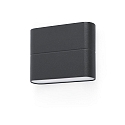 Luminaria de pared para exteriores ADAY de 2 llamas LED IP54, plomo oscuro 