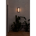 Faro Luminaria de pared MOL E27 IP44, plomo oscuro 