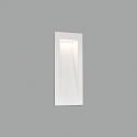 Faro Luminaria de pared empotrable SOUN 105 abajo, angular, indirecta IP65, blanco mate 