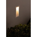 Faro Luminaria de pared empotrable SOUN 105 abajo, angular, indirecta IP65, blanco mate 