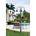 Faro Luminaria de pie para exteriores N�UTICA de 3 llamas E27 IP33, marr�n oxidado 
