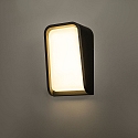 Faro Luminaria de pared para exteriores MASK LED IP65, plomo oscuro 