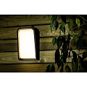 Faro Luminaria de pared para exteriores MASK LED IP65, plomo oscuro 