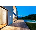 Faro Luminaria de pared para exteriores MASK LED IP65, plomo oscuro 
