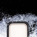 Faro Luminaria de pared para exteriores MASK LED IP65, plomo oscuro 