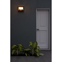 Faro Luminaria de pared POMO de 2 llamas E27 IP65, plomo oscuro 