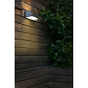 Faro Luminaria de pared VIEW E27 IP54, plomo oscuro 