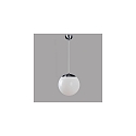 LED Ball Pendant luminaire glass, 44W, 3000K, 5200lm, IP40, chrome