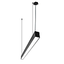 Viga luminosa MICROPAL�, UGR<19 / 1407MM / 840 controlable por DALI, directa, con juego de suspensi�n IP40, negro regulable