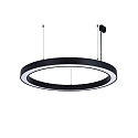 Luminaria colgante � 62CM CCT Switch, directo / indirecto, UGR < 19, multipower, forma del anillo IP40, negro regulable