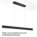 pendant luminaire FARA-112 up / down, tunable white, controllable with gestures IP20, nickel matt