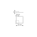 Knapstein ceiling luminaire YOKO-Q500 square IP20, black dimmable