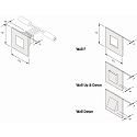Luminaria empotrable WALL IF con sensor, radiaci�n lateral, con difusor IP20, blanco  1,8W 90lm 3000K 120� 120� CRI 80