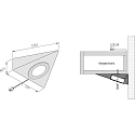 Luminaria de subestructura UL 2-LED F con enchufe IP20, acero inoxidable, �palo regulable 3W 210lm 3000K CRI 90-100 12.4cm