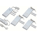 Luminaria de pared y techo LED L-PAD regulable, juego de 4, controlable con gestos IP20, aluminio, transparente regulable