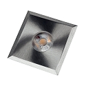 HEITRONIC LED Recessed spot AUSTIN, brushed aluminum, 6W, warm white, square