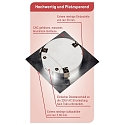 HEITRONIC LED Recessed spot AUSTIN, brushed aluminum, 6W, warm white, square