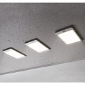 HEITRONIC Luminaria de subestructura SASKIA plano, con sensor, juego de 3, regulable IP20, plata regulable 18W 789lm 3000K CRI 80 19.2cm