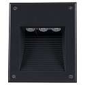 Luminaria de pared empotrable DORA abajo IP65, grafito 