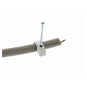 Cable clips 200 pack, flexible, for cable Ø 4-7mm, with pins 35 mm, gray