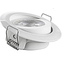 HEITRONIC Luz downlight DL7002 giratorio IP44, blanco regulable