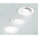HEITRONIC Luz downlight DL7002 giratorio IP44, blanco regulable