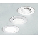 HEITRONIC Luz downlight DL7002 giratorio IP44, blanco regulable