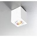HEITRONIC Luz downlight ADL8001 angular, giratorio GU10 IP20, blanco regulable