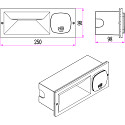 HEITRONIC Luminaria empotrable para exteriores MURANO con enchufe IP54, antracita 