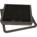 HEITRONIC Luminaria de pie para exteriores Z-LINE con sensor, con conexi�n USB, con bater�a IP54, antracita regulable