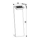 HEITRONIC Luminaria de pie para exteriores Z-LINE con sensor, con conexi�n USB, con bater�a IP54, antracita regulable