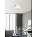 Helestra ceiling luminaire TANA IP44, black matt, partly satined 