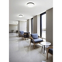 Helestra ceiling luminaire TANA IP44, black matt, partly satined 