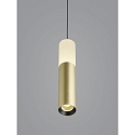Helestra pendant luminaire LIDOS 1 flame, direct / indirect IP20, black matt, gold leaf dimmable