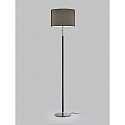 Luminaria de pedestal OPPO con pantalla, con cadena de interruptor de tiro E27 IP20, negro mate, cromo negro 