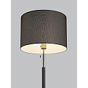 Helestra Luminaria de pedestal OPPO con pantalla, con cadena de interruptor de tiro E27 IP20, negro mate, cromo negro 