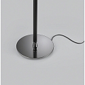 Helestra Luminaria de pedestal OPPO con pantalla, con cadena de interruptor de tiro E27 IP20, negro mate, cromo negro 