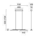 Helestra Luminaria colgante SALLY IP20, cromo, n�quel mate, satinado regulable
