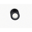 Helestra Luminaria de techo para exteriores LOT GU10 IP65, claro, negro mate