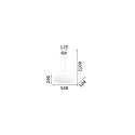 Ideal Lux Luminaria colgante GLORY SP3 D50 de 3 llamas E27 IP20, blanco 