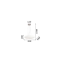 Ideal Lux Luminaria colgante GLORY SP5 D60 de 5 llamas E27 IP20, blanco 