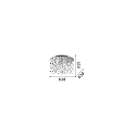 Luminaria de techo NEVE PL12 de 12 llamas G9 IP20, blanco 